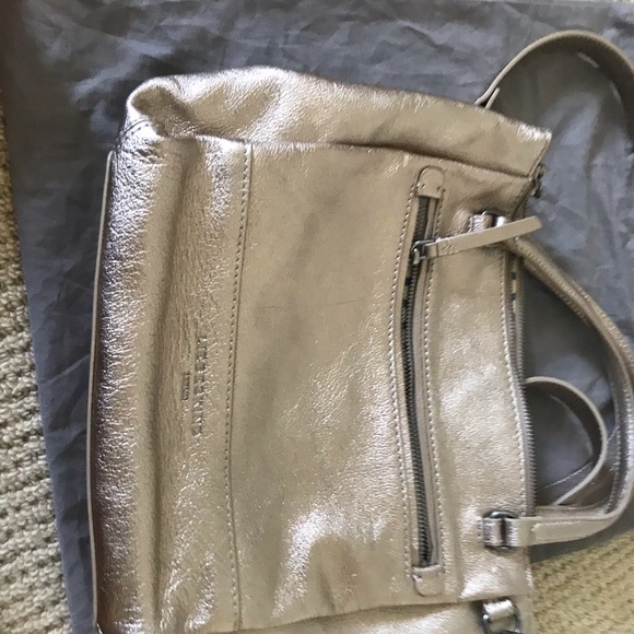 Liebeskind Berlin Gold Metallic Crossbody Purse Handbag Tote - Picture 5 of 13